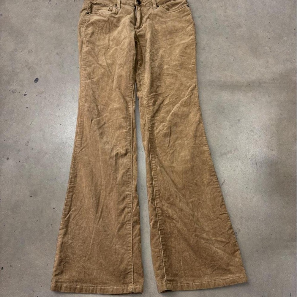 Hybrid & Company Womens Brown Corduroy Flare Pants Y2K Size 9